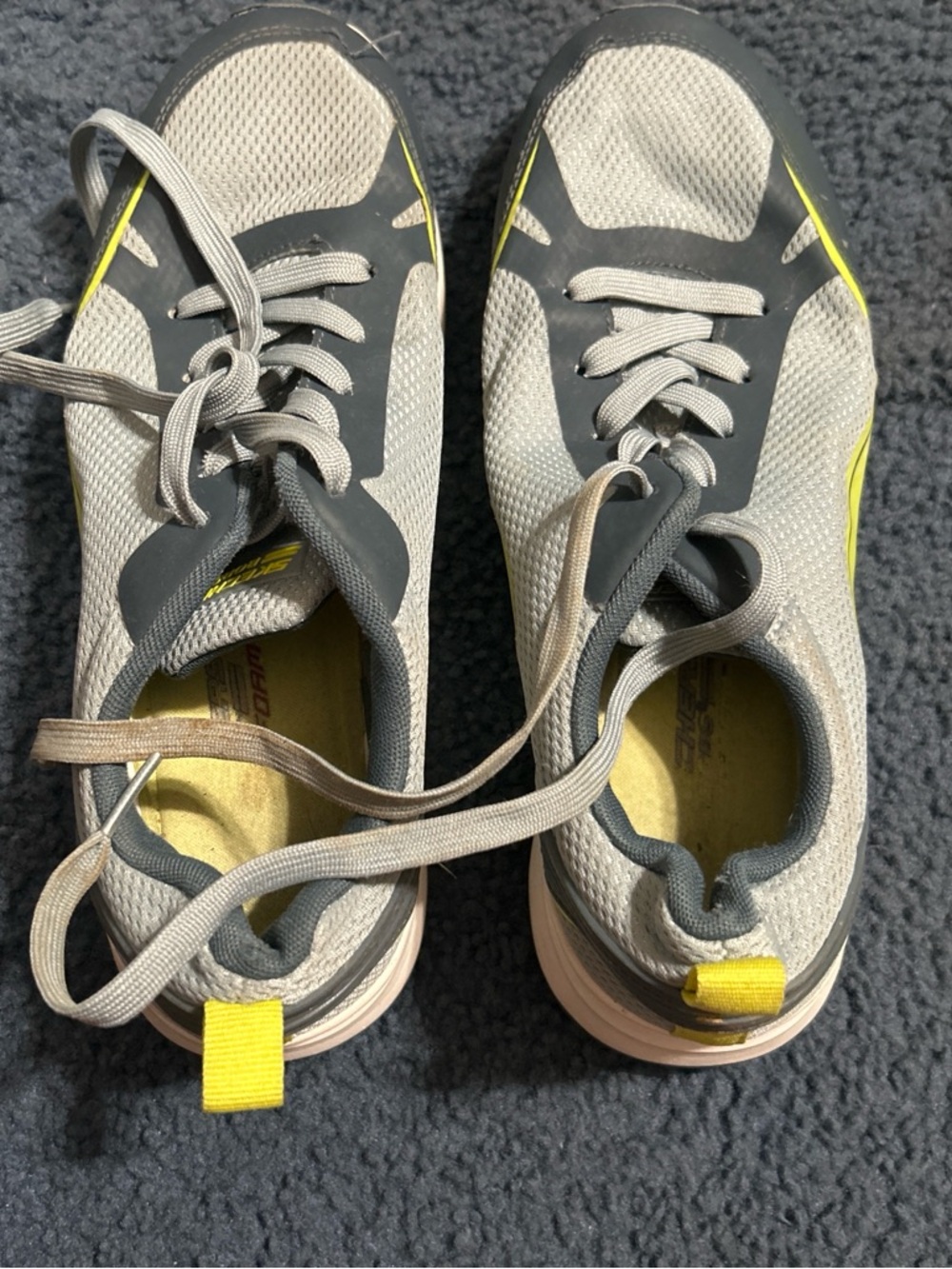 Skechers Gray and Yellow Women’s Sneakers